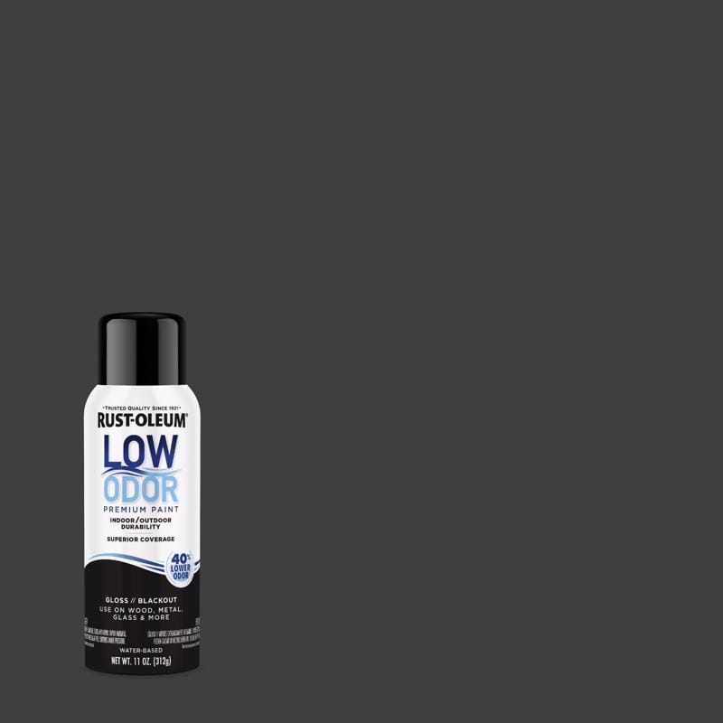Rust-Oleum 388245 Low Odor Gloss Blackout Spray Paint 11 oz