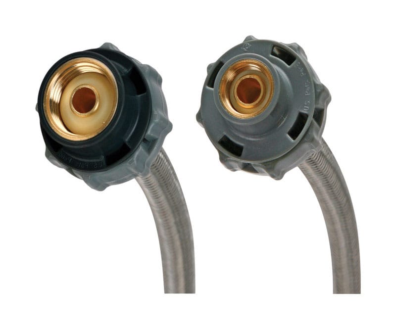 Fluidmaster B1F16CS 3/8 in. Compression X 1/2 in. D FIP 16 in. Stainless Steel Supply Line