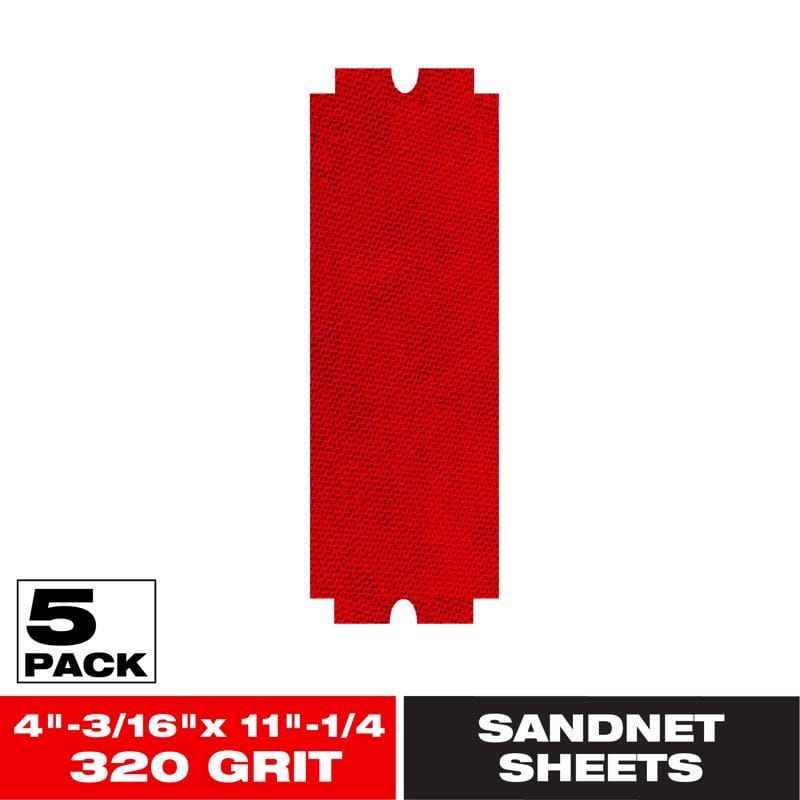 Diablo DNS431320H05G SandNet 11-1/4 in. L X 4-3/16 in. W 320 Grit Ceramic Blend All Purpose Sandpaper 5 pk