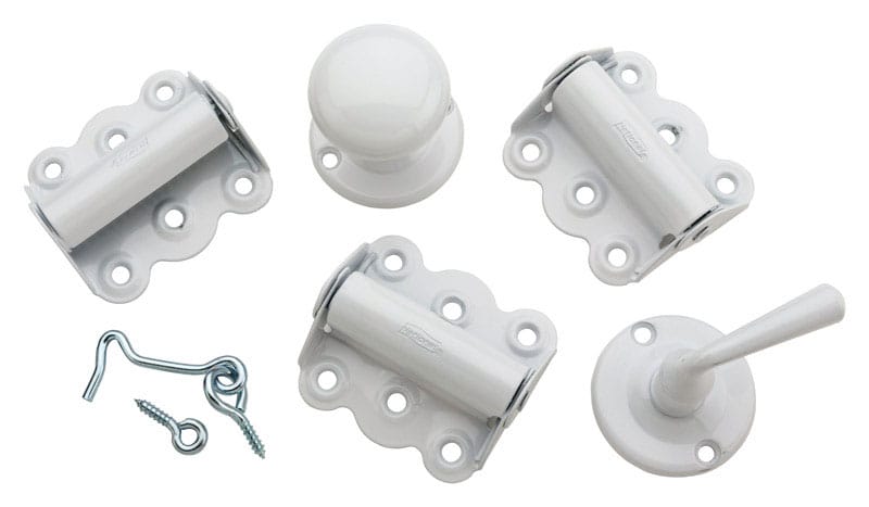 National Hardware N100-019 Silver/White Steel Screen/Storm Door Hardware Set 1 pk
