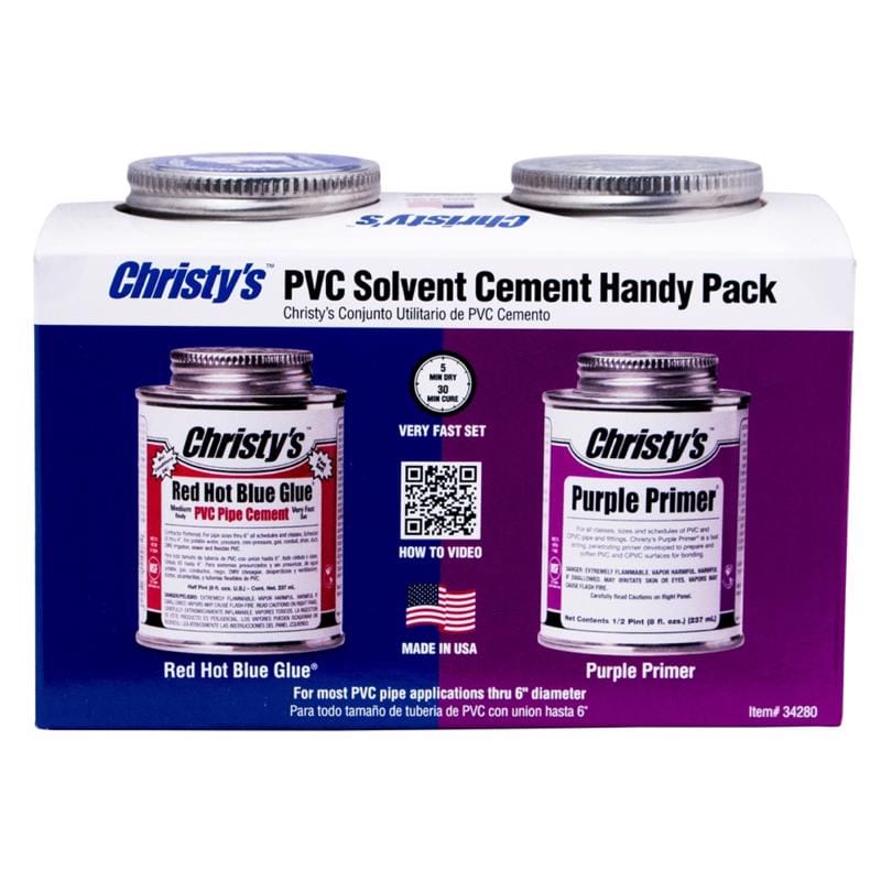 Christy'S 505196 Blue/Purple Primer and Cement For CPVC/PVC 8 oz