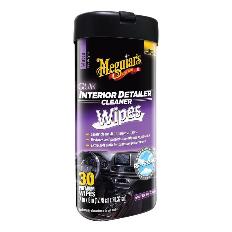 Meguiar'S G-13600 Quik Interior Detailer Multi-Surface Cleaner Wipes 30 ct