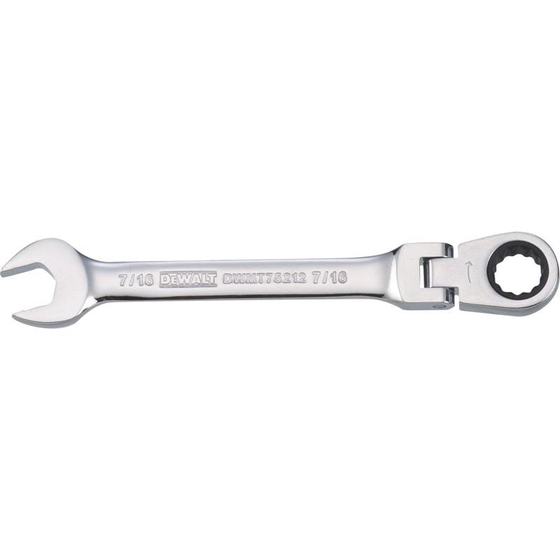 Dewalt DWMT75212OSP 7/16 in. X 7/16 in. 12 Point SAE Flex Head Combination Wrench 5.56 in. L 1 pc