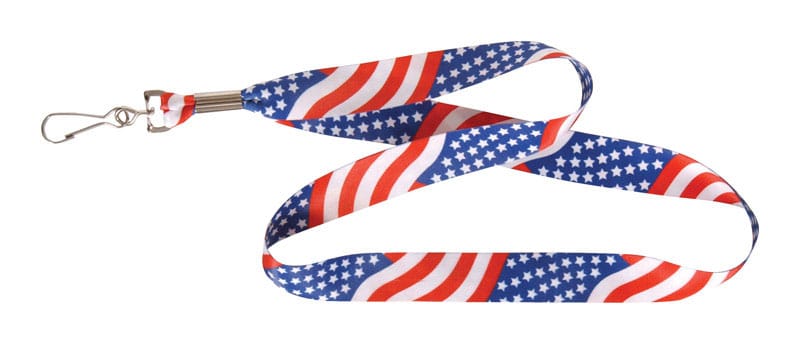 Hillman 712371 American Flag Polyester Multicolored Decorative Key Chain Lanyard