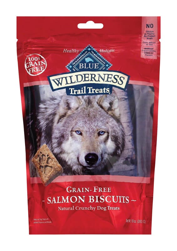 Blue Buffalo 596554 Blue Wilderness Salmon Biscuits Grain Free Treats For Dog 10 oz 1 pk
