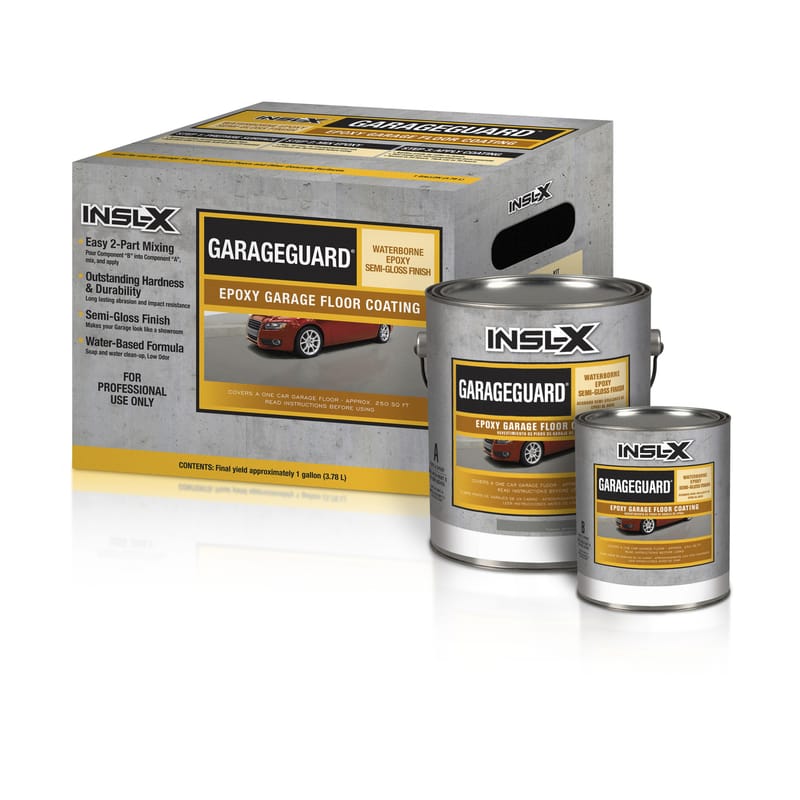 Insl-X EGG310S99-1K GarageGuard Semi-Gloss Gray Water-Based Epoxy Floor Paint 1 gal