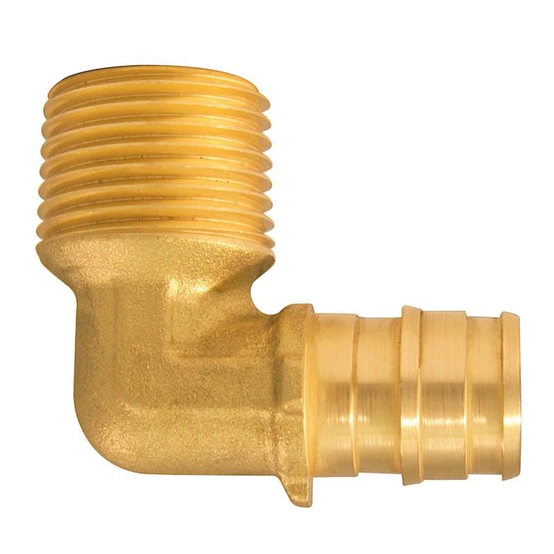 Apollo EPXME1212 PEX-A 1/2 in. Expansion PEX in to X 1/2 in. D MNPT Brass 90 Degree Elbow