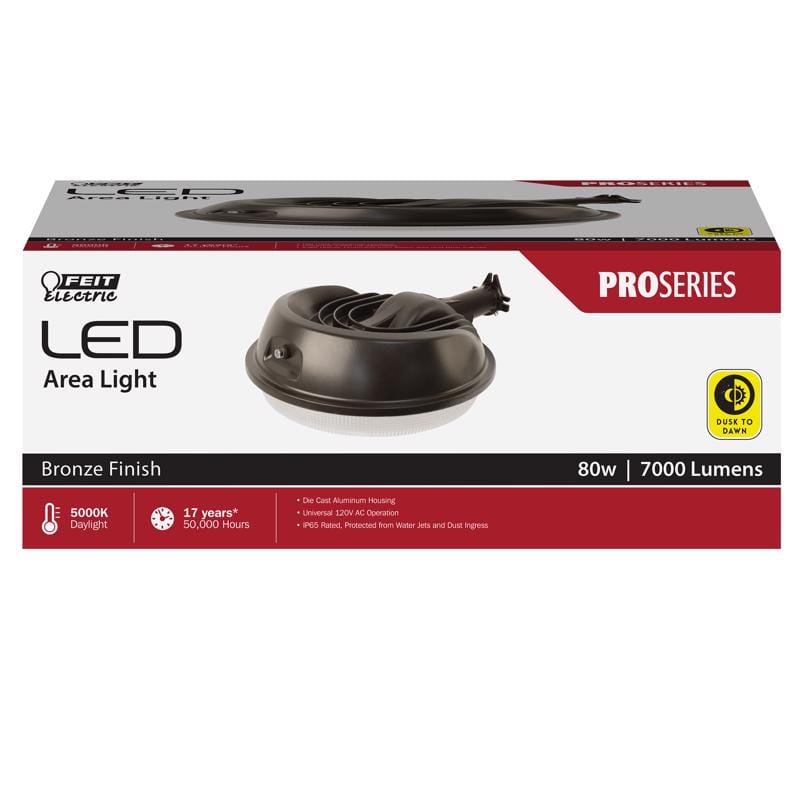 Feit S9.5AREA850DBZV LED Dusk to Dawn Hardwired LED Bronze Area Light