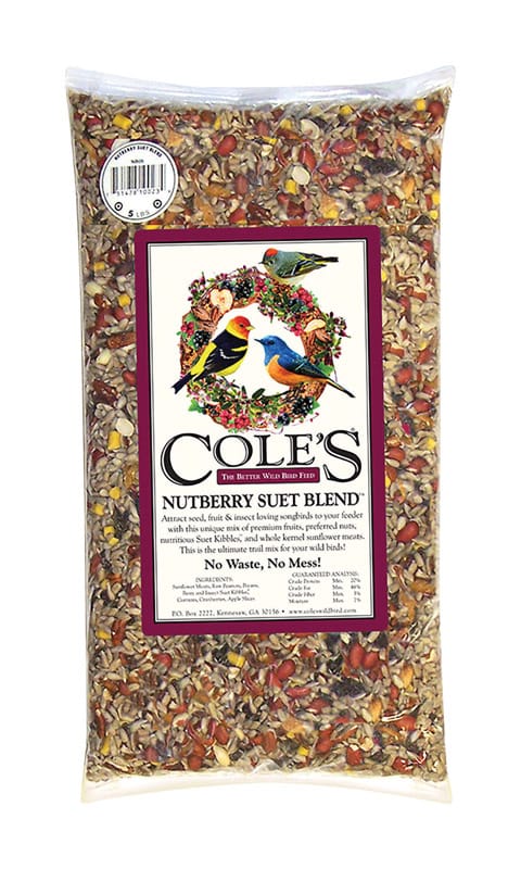 Cole's NB05 Nutberry Suet Blend Wild Bird Food 5 lb