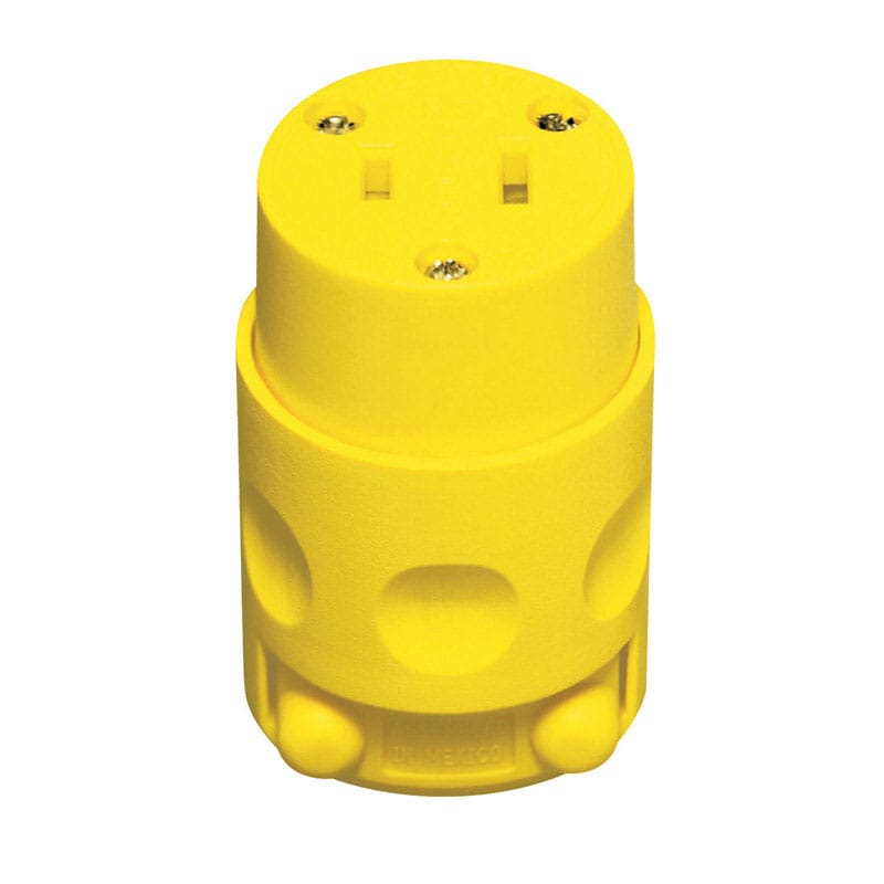 Leviton 115CV-000 Commercial and Residential PVC Non-Polarized Connector 1-15R 2 Pole 2 Wire