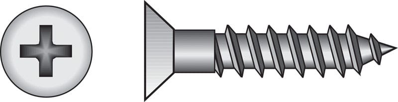 Hillman 40150 No. 12 X 1-1/4 in. L Phillips Zinc-Plated Coarse Wood Screws 100 pk