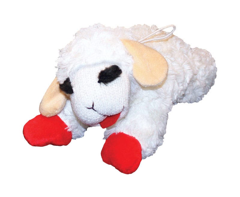 Multipet 48375-12 Lamb Chop For Dog Multicolored Plush Dog Toy Large 1 pk