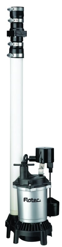 Flotec FPZS50RP Easy Sump 1/2 HP 4200 gph Zinc Vertical Float Switch AC Submersible Sump Pump 8 ft