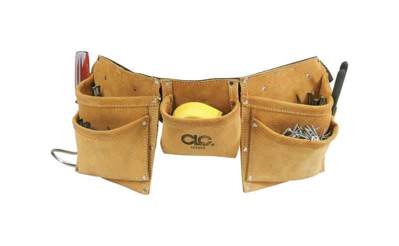 CLC I370X3 Heavy Duty 8 pocket Leather/Suede Work Apron Tan 1 pk