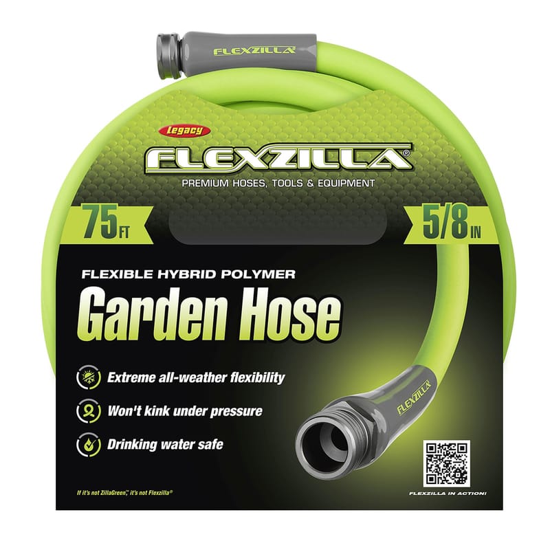 Legacy HFZG575YW Flexzilla 5/8 in. D X 75 ft. L Heavy Duty Premium Grade Garden Hose