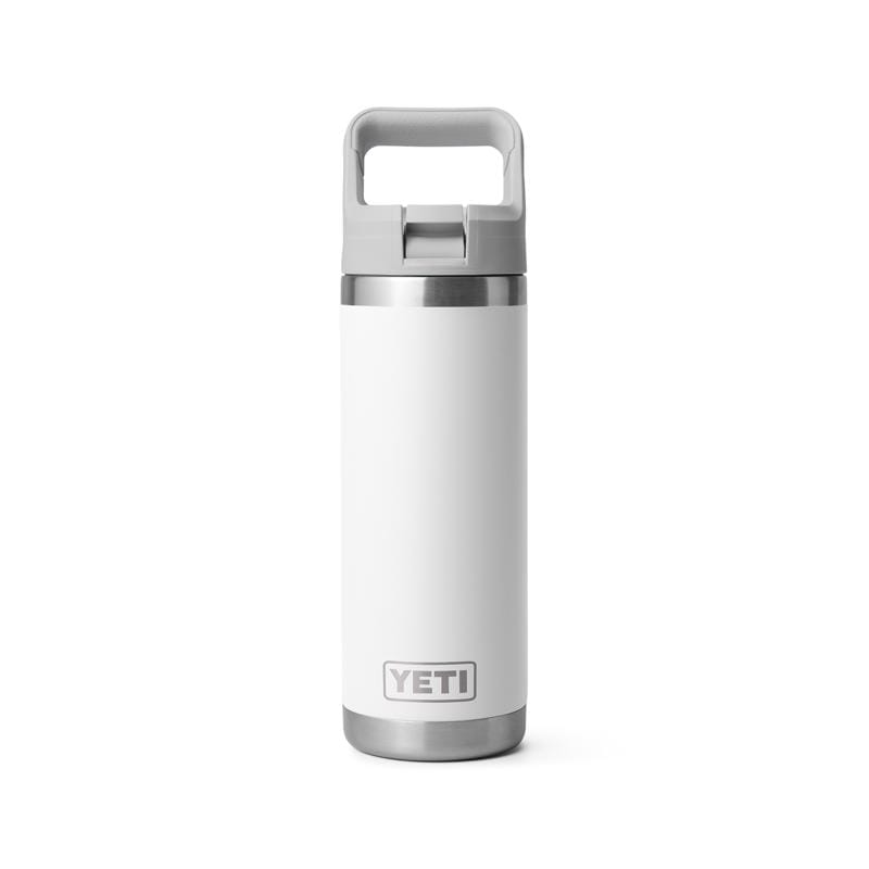 Yeti 21071508600 Rambler 18 oz White BPA Free Bottle with Straw Cap