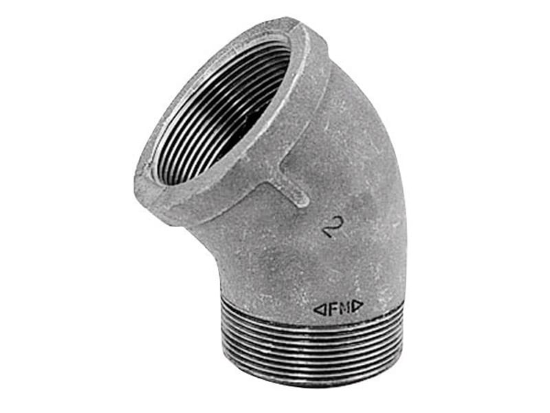 Anvil 8700128153 3/8 in. FPT X 3/8 in. D MPT Black Malleable Iron 45 degree Street Elbow