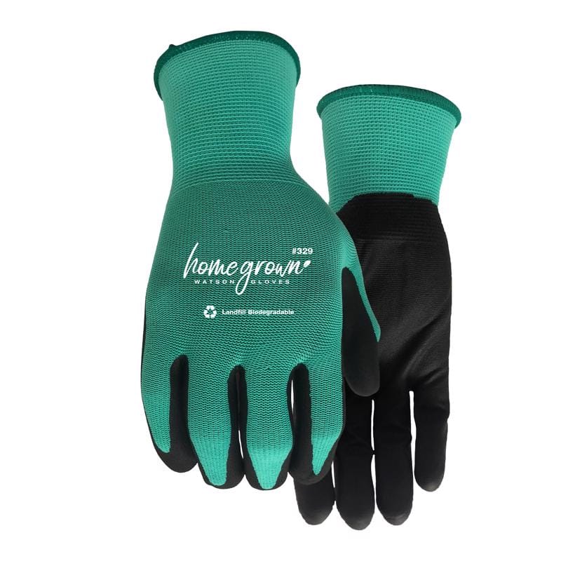 Watson Gloves 329-L Homegrown L Nylon Jade Green Gardening Gloves