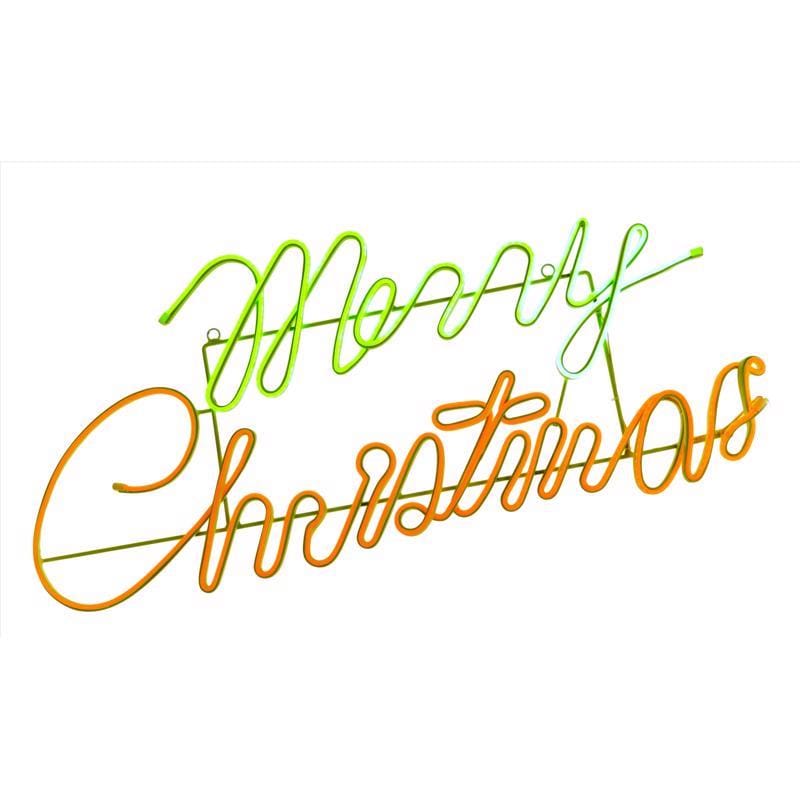 Celebrations 06-03000A Neon Merry Christmas LED Green/Red Novelty Christmas Lights