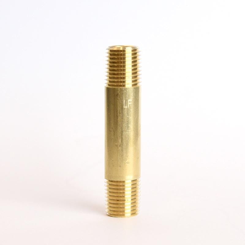 Atc 6JC126300201022 1/4 in. MPT X 1/4 in. D MPT Yellow Brass Nipple 2-1/2 in. L