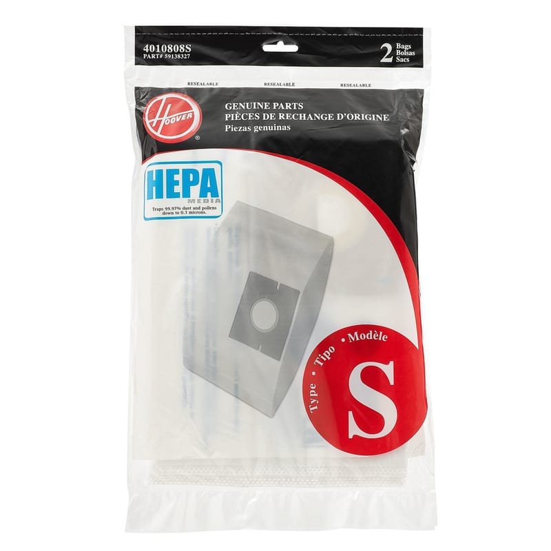 Hoover 4010808S HEPA Vacuum Bag 2 pk Type S