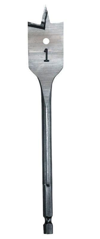 Milwaukee 48-27-1251 1-1/4 in. X 6 in. L Heat-Treated Steel Flat Boring Bit Quick-Change Hex Shank 1 pc