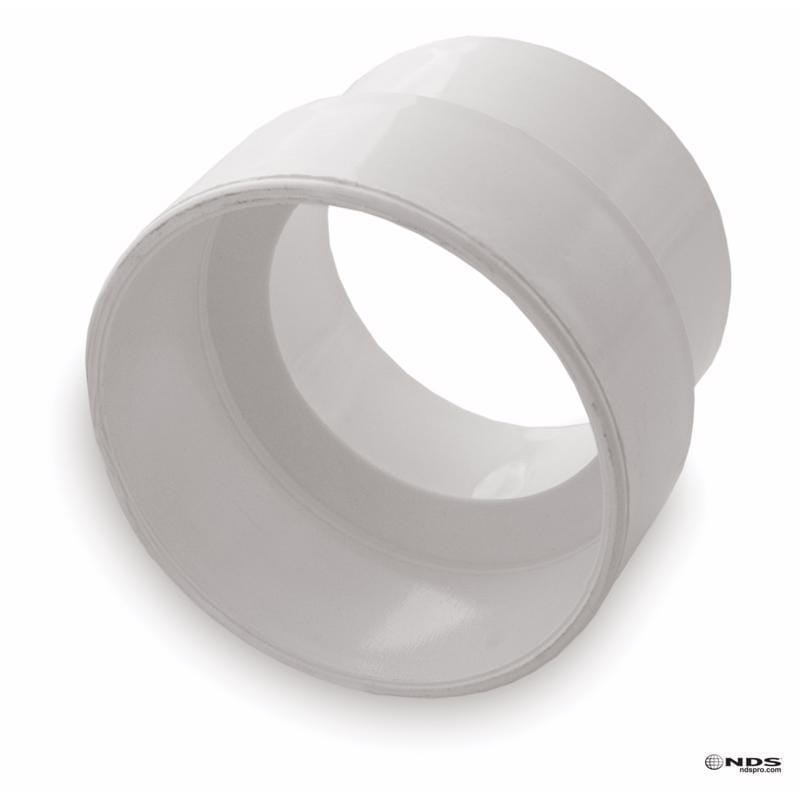 NDS 3P12 Schedule 35 4 in. Hub each X 3 in. D Hub PVC Reducing Coupling 1 pk