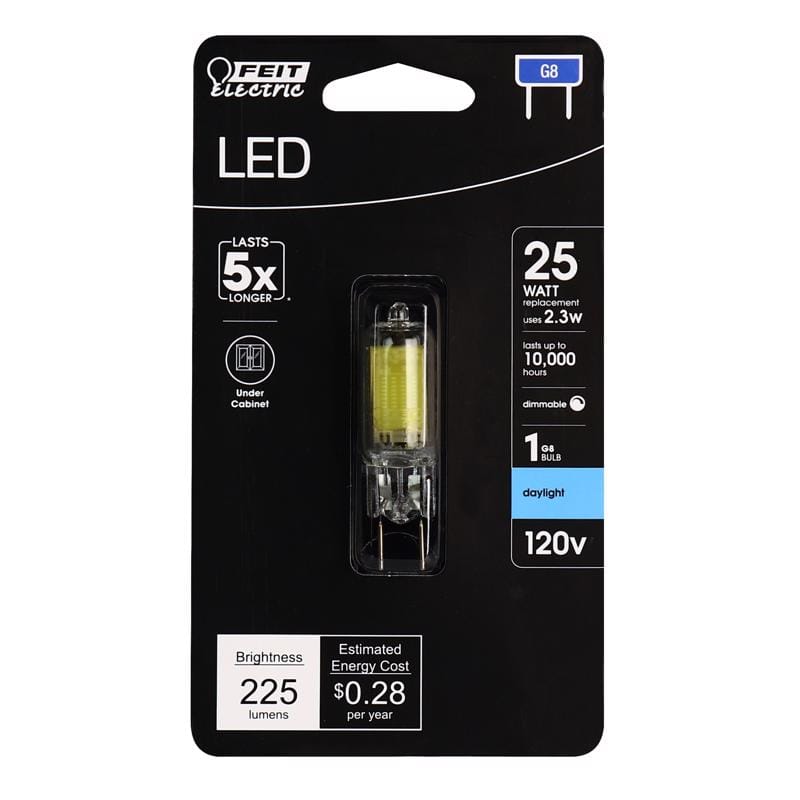 Feit BP25G8/850/LED T4 G8 LED Bulb Daylight 25 Watt Equivalence 1 pk