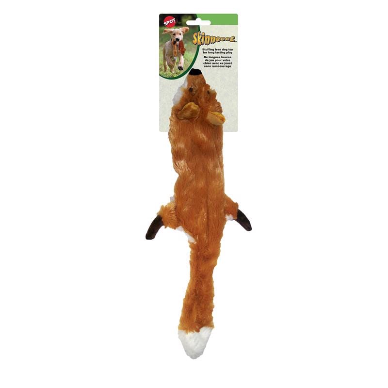 Spot 8638 Skinneeez For Dog Brown Plush Fox Dog Toy Large 1 pk