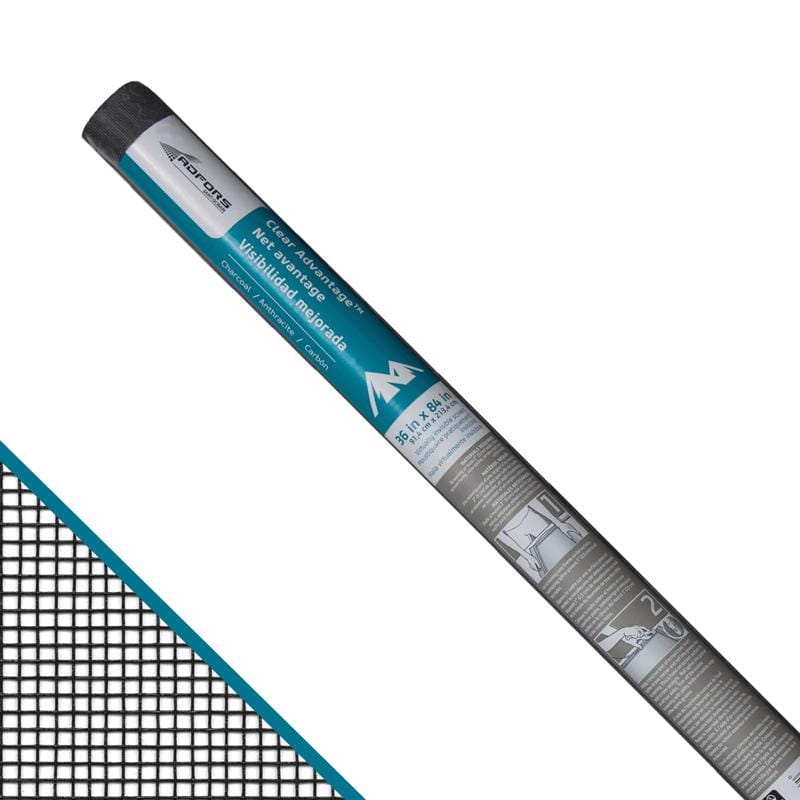 Saint-Gobain ADFORS FCS10396-M Clear Advantage 36 in. W X 84 in. L Charcoal Fiberglass Insect Screen Cloth