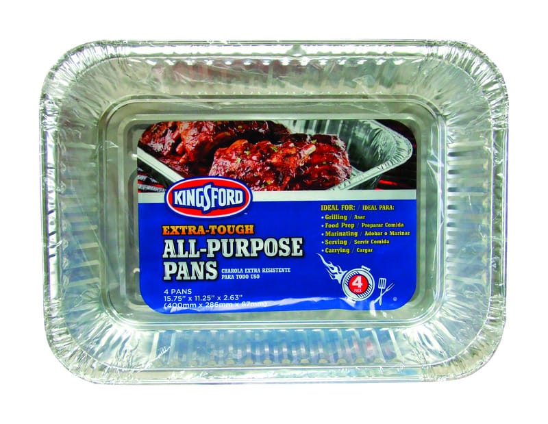 Kingsford BB38261 Aluminum Grilling Pan 15.75 in. L X 11.25 in. W 4 pk