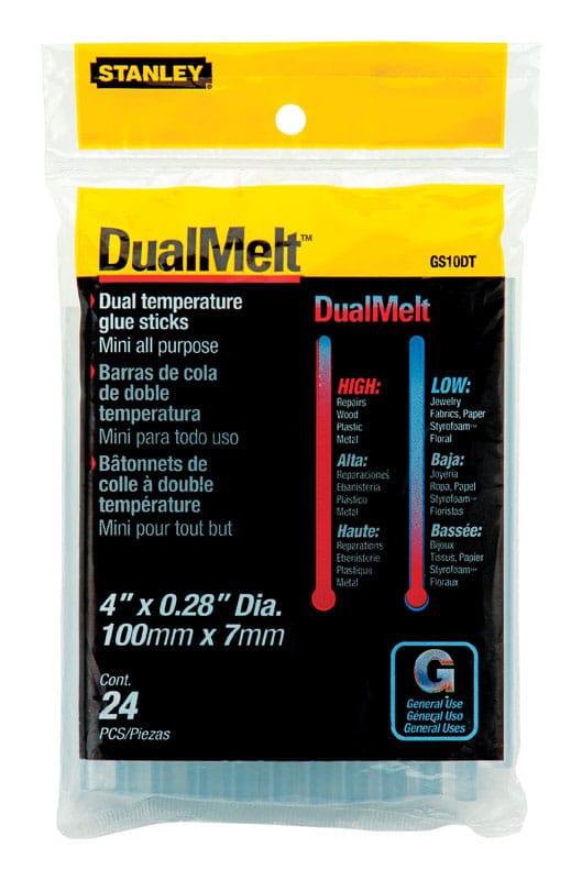 Stanley GS10DT 0.3 in. D X 4 in. L Mini Glue Sticks Clear 24 pk