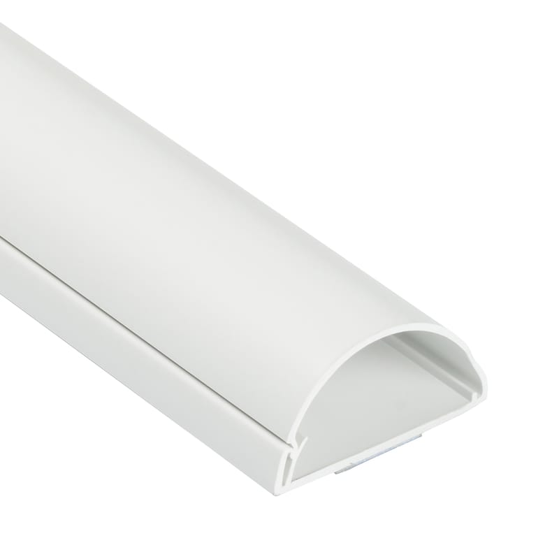 D-Line US/5025W-1M 39 in. L White PVC Cord Cover