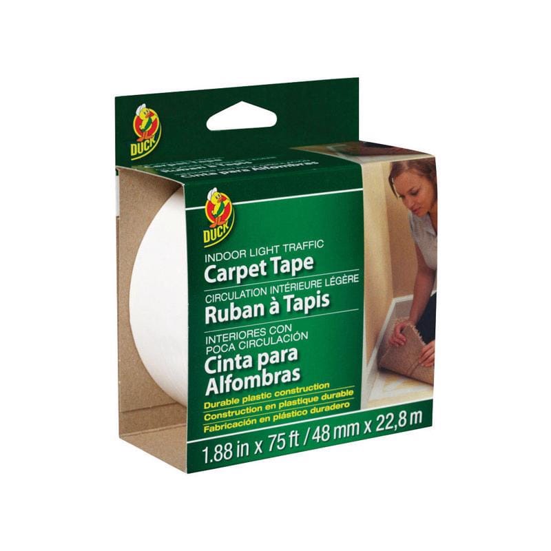Duck 286377 1.88 in. W X 75 ft. L Reversible Scrim Indoor Carpet Tape