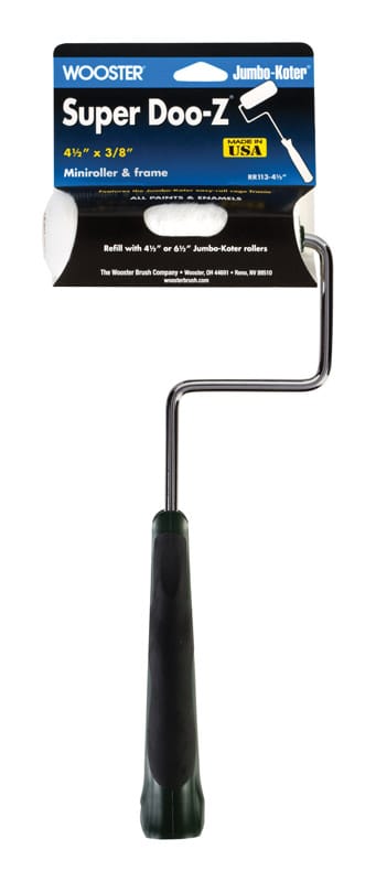 Wooster RR113-4 1/2 Super Doo-Z 4-1/2 in. W Mini Paint Roller Frame and Cover Threaded End