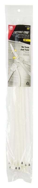 Gardner Bender 45-314SC 14 in. L Clear Self-Cutting Cable Tie 20 pk