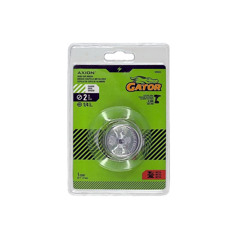 Gator 389863 2 in. Coarse Crimped Wire Cup Brush Brass Coated Steel 4500 rpm 1 pc