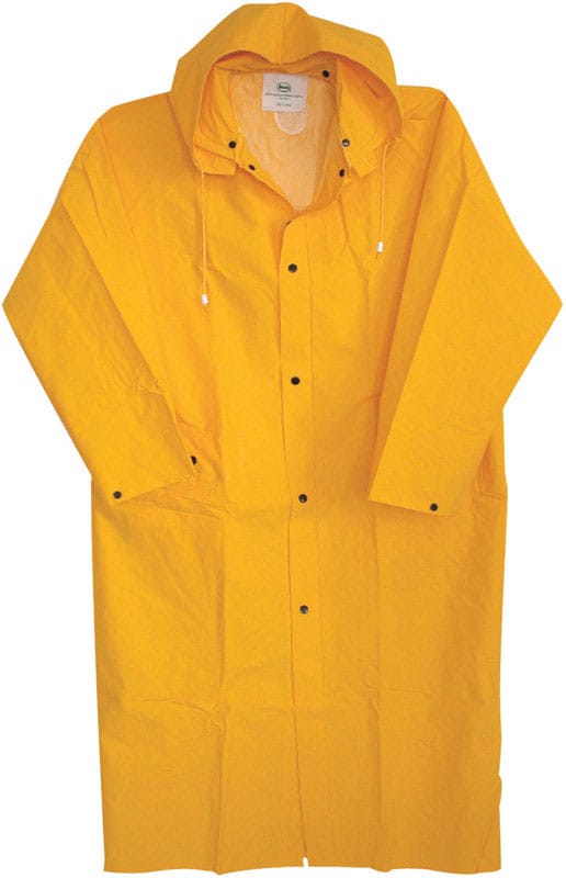 Boss 3PR8000YJ Yellow PVC-Coated Rayon Rain Jacket XXL 35 mil