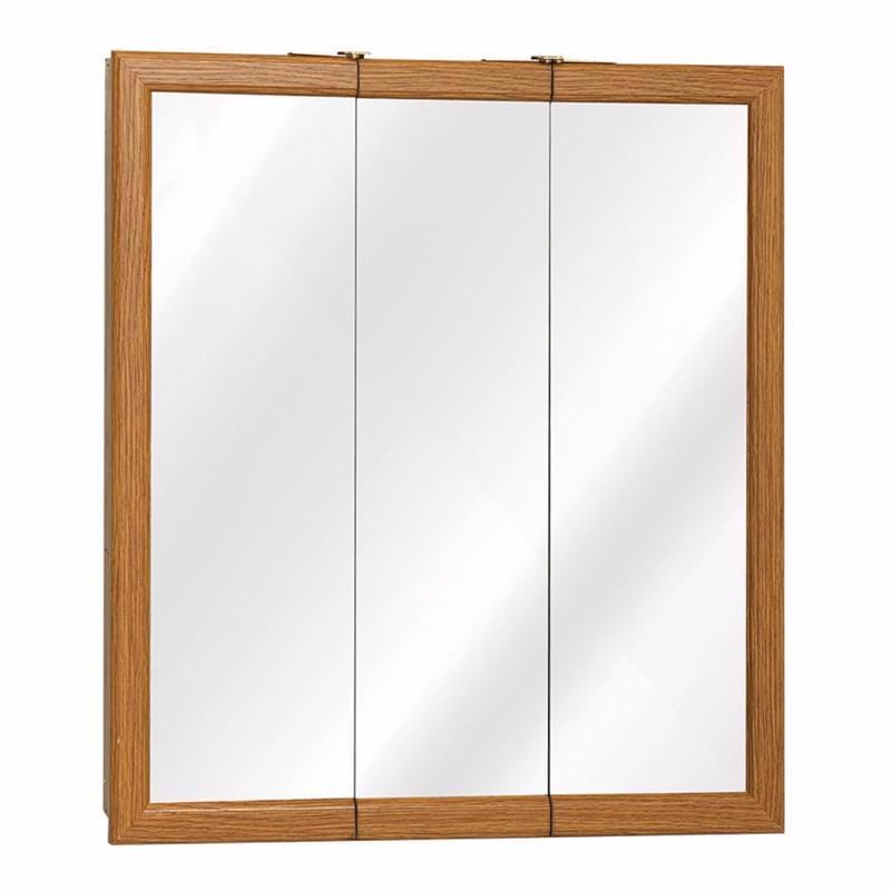 Zenna Home K24 26 in. H X 24 in. W X 4.5 in. D Rectangle Tri-View Medicine Cabinet