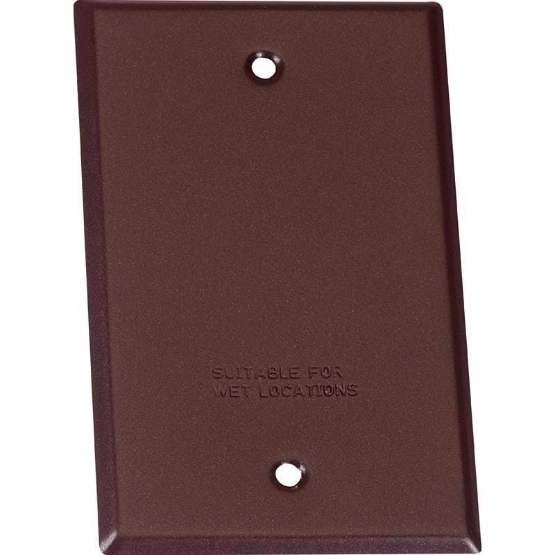 Sigma Engineered Solutions 14240BR Rectangle Stamped Steel 1 gang 4.52 in. H X 2.77 in. W Flat Box Cover