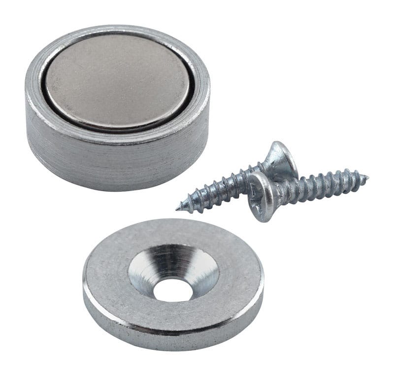 Magnet Source 07572 .25 in. L X .625 in. W Silver Super Latch Magnets 16 lb. pull 2 pc