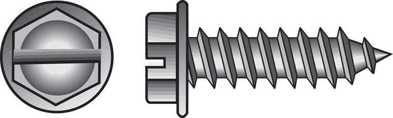 Hillman 70295 No. 10 Ga. X 3/4 in. L Slotted Hex Washer Head Sheet Metal Screws 100 pk