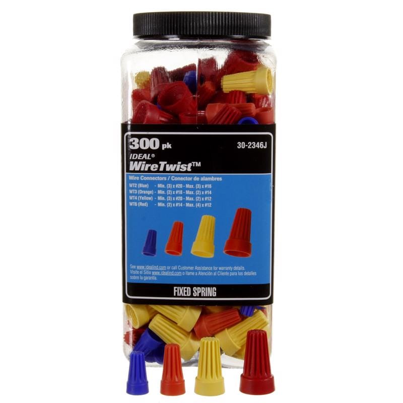 Ideal Industries 30-2346J WireTwist Wire Connectors Assorted 300 pk