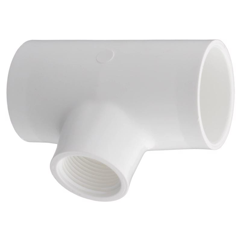 Charlotte Pipe PVC 02401 4500 Schedule 40 1-1/2 in. Slip X 1-1/2 in. D Slip PVC Reducing Tee 1 pk