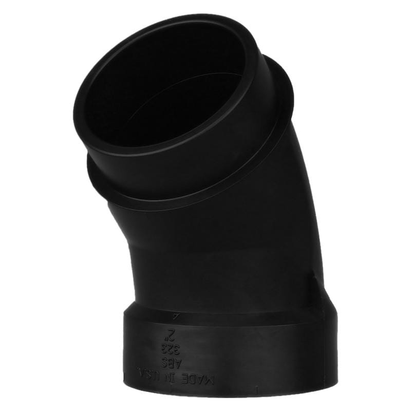Charlotte Pipe ABS003230800 2 in. Hub X 2 in. D Spigot ABS 45 Degree Elbow