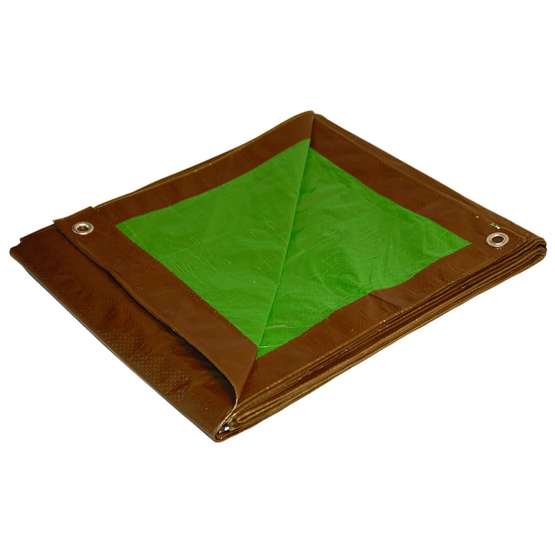 Foremost 10057 Dry Top 5 ft. W X 7 ft. L Medium Duty Polyethylene Reversible Tarp Brown/Green
