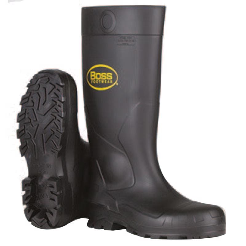 Boss B382-8105/10 Unisex PVC Boots Black 10 US Waterproof 1 pair 16 in.