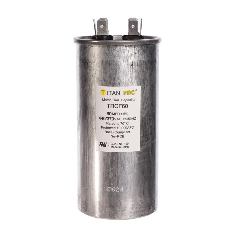 Titan Pro TRCF60 60 MFD 440 V Round Run Capacitor