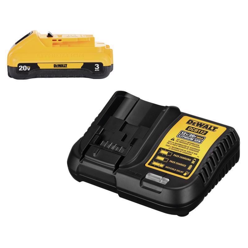 Dewalt DCB230C 20V MAX DCB230C 3 Ah Lithium-Ion Compact Battery and Charger Starter Kit 2 pc