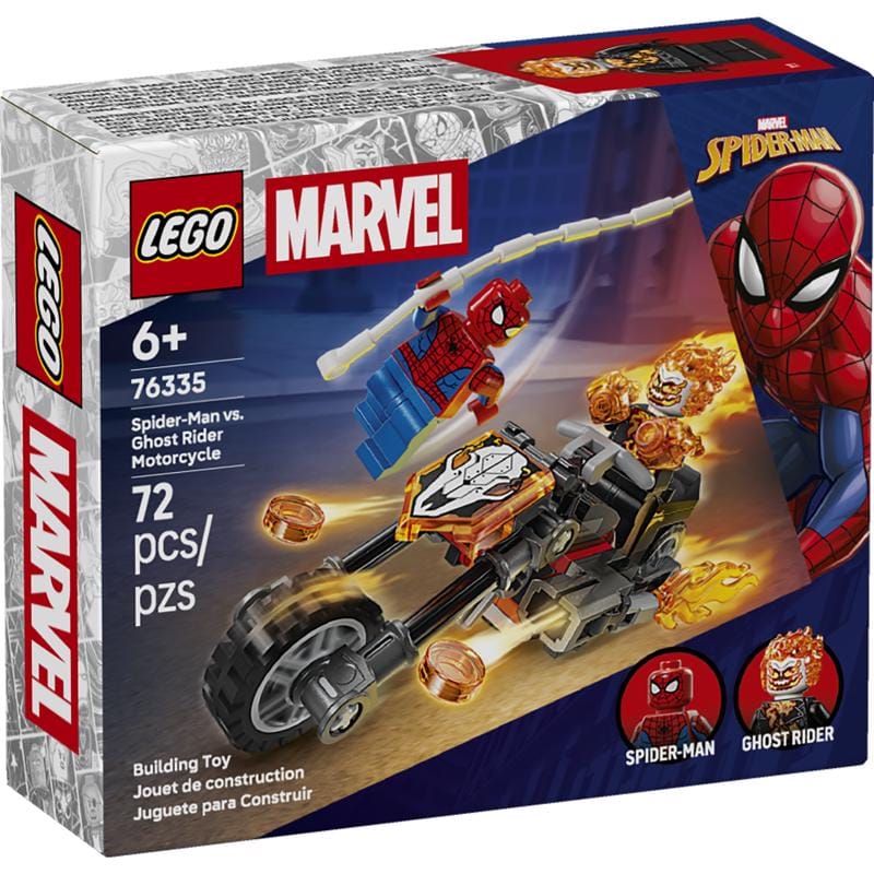 Lego 76335 MARVEL Spider-Man VS. Ghost Rider Motorcycle Building Set Multicolor 72 pc
